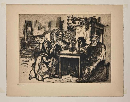 Pierre Georges Jeanniot, Drinkers, Etching, 1914-ZCI-2025341