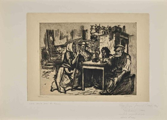 Pierre Georges Jeanniot, Drinkers, Etching, 1914-ZCI-2025341