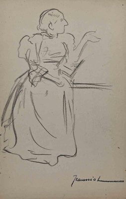 Pierre Georges Jeanniot, Figure, Original Drawing, Early 20th-Century-ZCI-1318104