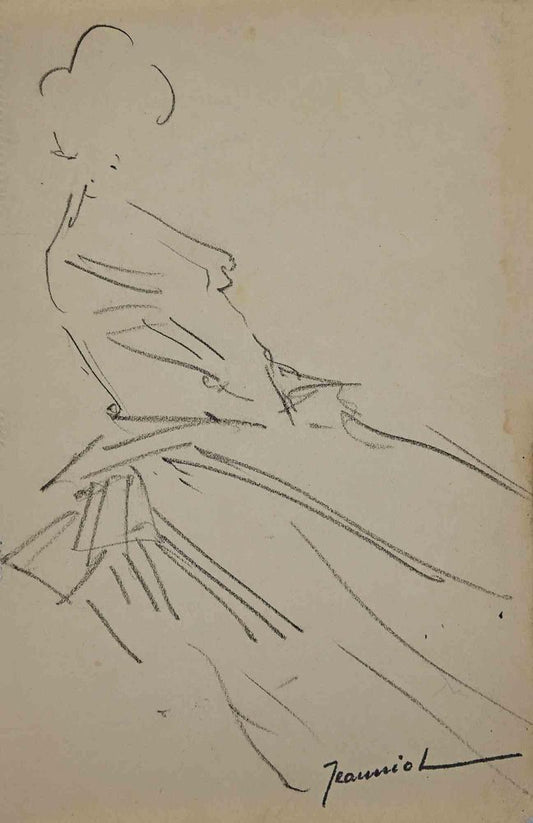 Pierre Georges Jeanniot, Figure, Original Drawing, Early 20th-Century