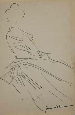 Pierre Georges Jeanniot, Figure, Original Drawing, Early 20th-Century-ZCI-1318149