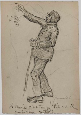 Pierre Georges Jeanniot, Figure, Original Drawing, Early 20th Century-ZCI-1318048