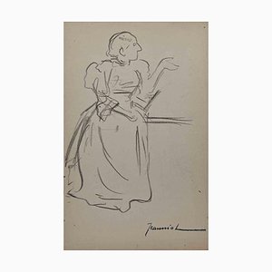 Pierre Georges Jeanniot, Figure, Original Drawing, Early 20th-Century-ZCI-1318104