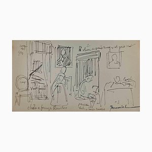 Pierre Georges Jeanniot, Figure, Original Drawing, Early 20th Century-ZCI-1318049