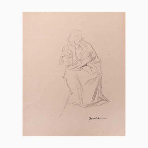 Pierre Georges Jeanniot, Figure, Original Pencil on Paper, Early 20th Century-ZCI-1380177