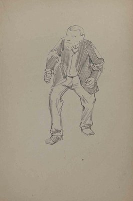 Pierre Georges Jeanniot, Man, Original Drawing, Early 20th Century-ZCI-1318053