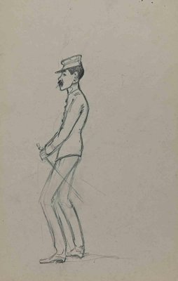 Pierre Georges Jeanniot, Man, Original Drawing, Early 20th-Century-ZCI-1326709