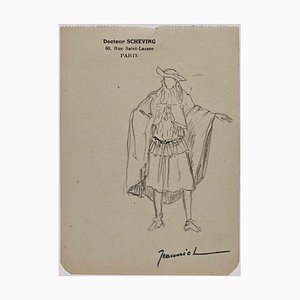 Pierre Georges Jeanniot, Man, Original Drawing, Early 20th-Century-ZCI-1326653