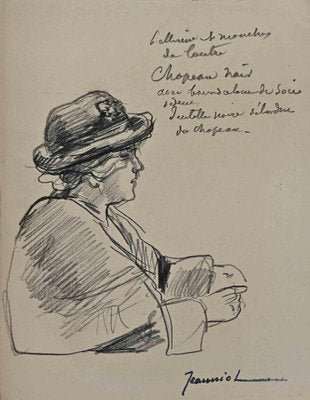 Pierre Georges Jeanniot, Portrait, Original Drawing, Early 20th-Century-ZCI-1318063