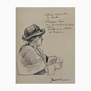 Pierre Georges Jeanniot, Portrait, Original Drawing, Early 20th-Century-ZCI-1318063