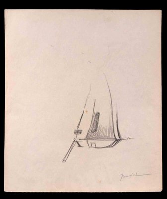 Pierre Georges Jeanniot, The Boat, Drawing in Pencil, Early 20th Century-ZCI-1377748