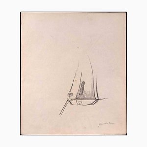 Pierre Georges Jeanniot, The Boat, Drawing in Pencil, Early 20th Century-ZCI-1377748