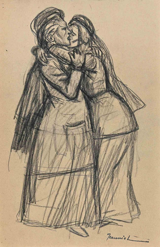 Pierre Georges Jeanniot, The Compassion, Original Drawing, 1890s