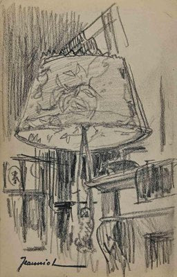 Pierre Georges Jeanniot, The Lamp, Original Drawing, Early 20th-Century-ZCI-1318105