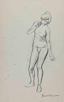 Pierre Georges Jeanniot, The Posing Woman, Drawing, Early 20th-Century-ZCI-1307010