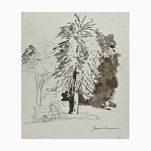 Pierre Georges Jeanniot, The Tree, Pencil Drawing, Early 20th-Century-ZCI-1306973