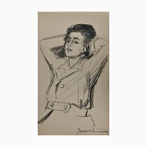 Pierre Georges Jeanniot, The Young Girl, Original Drawing, Early 20th-Century-ZCI-1318106