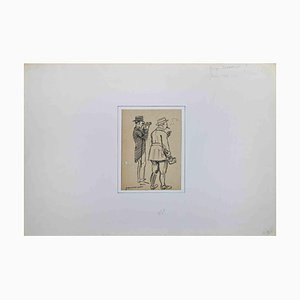 Pierre Georges Jeanniot, Two Men, Drawing, Early 20th-Century-ZCI-1209828