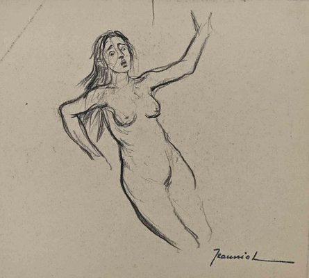 Pierre Georges Jeanniot, Woman, Charcoal Drawing, Early 20th-Century-ZCI-1316524