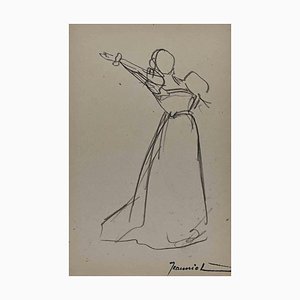 Pierre Georges Jeanniot, Woman, Original Drawing, Early 20th-Century-ZCI-1318057