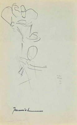 Pierre Georges Jeanniot, Woman, Pencil Drawing, Late 19th-Century-ZCI-1257808