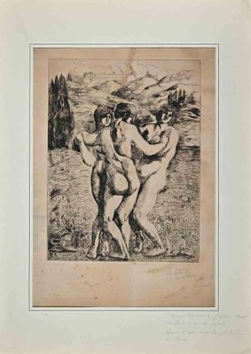 Pierre Girieud, Three Figures, Original Etching and Drypoint, 1920-ZCI-1403522