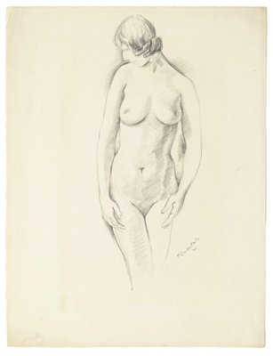 Pierre Guastalla, Nude, 20th Century, Pencil Drawing-ZCI-797603