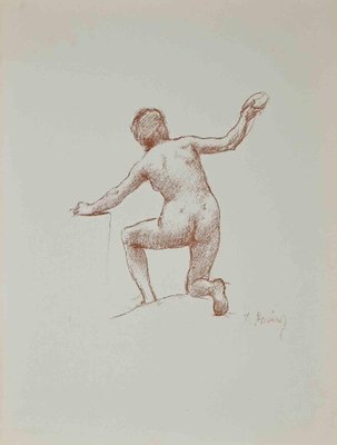 Pierre Puvis de Chavannes, Nude, Original Lithograph, Late 19th Century-ZCI-1379611