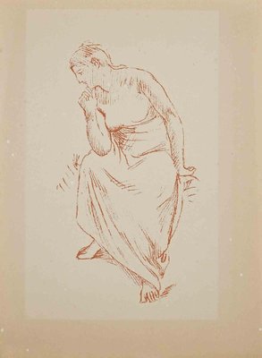 Pierre Puvis De Chavannes, Woman, Original Lithograph, Late 19th-Century-ZCI-1163682