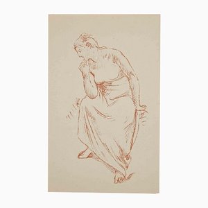 Pierre Puvis De Chavannes, Woman, Original Lithograph, Late 19th-Century-ZCI-1163682