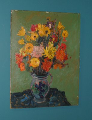 Pierre Wittmann, Bouquet of Flowers, 20th-Century, Oil on Canvas-TEP-1234716