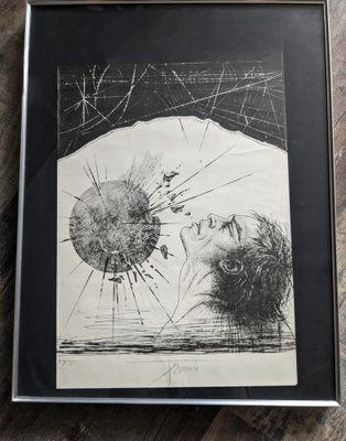 Pierre-Yves Trémois, Atlas (Solar Explosion), 1970, Lithograph, Framed-NRC-1718643