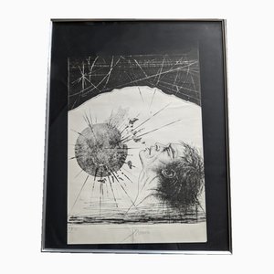 Pierre-Yves Trémois, Atlas (Solar Explosion), 1970, Lithograph, Framed-NRC-1718643