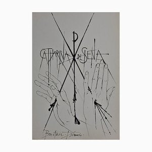 Pierre-Yves Trémois - Sienne, Catharina di Siena - Handsigned dry point - 1963-KHH-543530