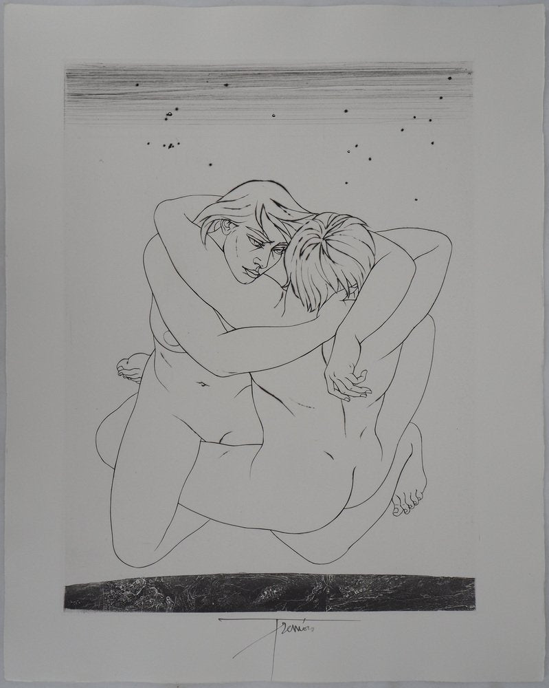 Pierre-Yves Trémois, The Embrace, Engraving