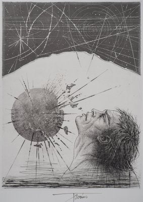 Pierre-Yves Trémois, The Solar Explosion, Original Etching-KHH-1200723