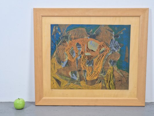 Piet Koenen, Modern Surrealist Composition, Silkscreen & Mixed Media on Canvas, 1990s-AXJ-2043134