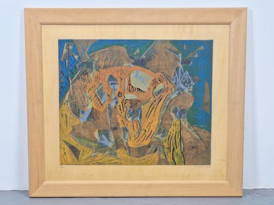 Piet Koenen, Modern Surrealist Composition, Silkscreen & Mixed Media on Canvas, 1990s-AXJ-2043134