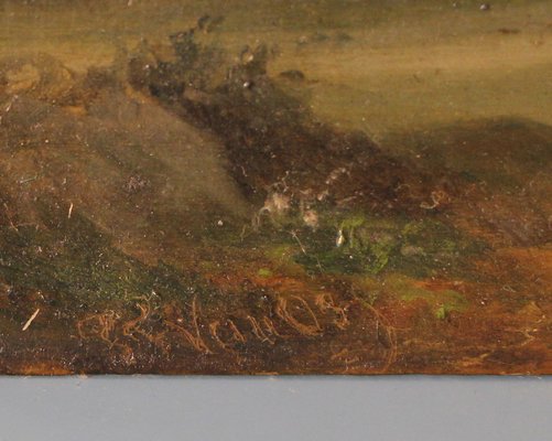 Pieter Frederik Van Os, Mountain Resort, Oil Painting, 19th Century, Framed-ZZV-1818382