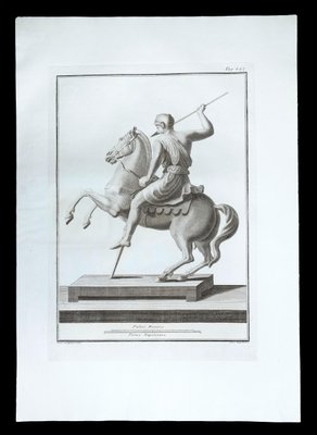 Pietro Campana, Ancient Roman Statue, Original Etching, 1700s-ZCI-1379487