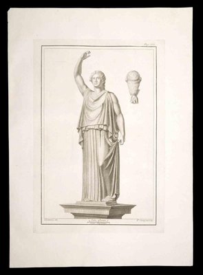 Pietro Campana, Ancient Roman Statue, Original Etching, 18th Century-ZCI-1379409