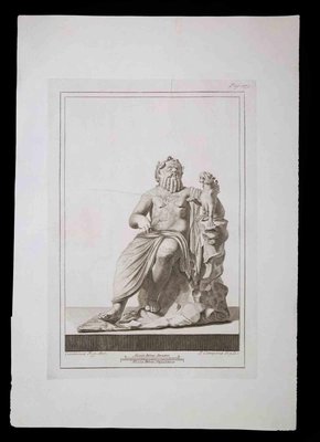 Pietro Campana, Ancient Roman Statue, Original Etching, 18th Century-ZCI-1379384