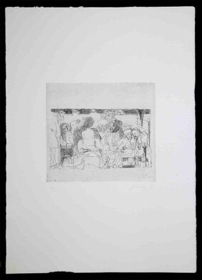 Pietro Guccione, Composition, Original Etching and Drypoint, 1964-ZCI-1163365