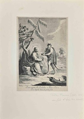 Pietro Monaco, Pan with Cristo, Woodcut Print, 18th Century-ZCI-1788674