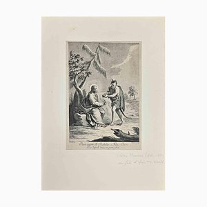 Pietro Monaco, Pan with Cristo, Woodcut Print, 18th Century-ZCI-1788674