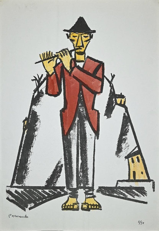 Pietro Morando, Piper, Original Lithograph, 1950s