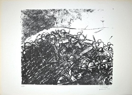 Pietro Morando, The Wave, Original Lithograph, 1950s-ZCI-2024818