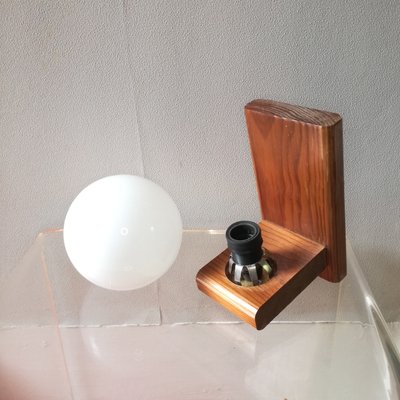 Pine and Glass Wall Lamp, 1980-NTQ-2020177