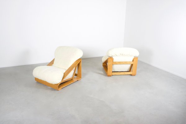 Pine and Teddy Lounge Chairs by Renato Toso and Roberto Pamio for Stilwood, 1970, Set of 2-QT-1263512