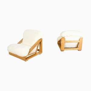 Pine and Teddy Lounge Chairs by Renato Toso and Roberto Pamio for Stilwood, 1970, Set of 2-QT-1263512